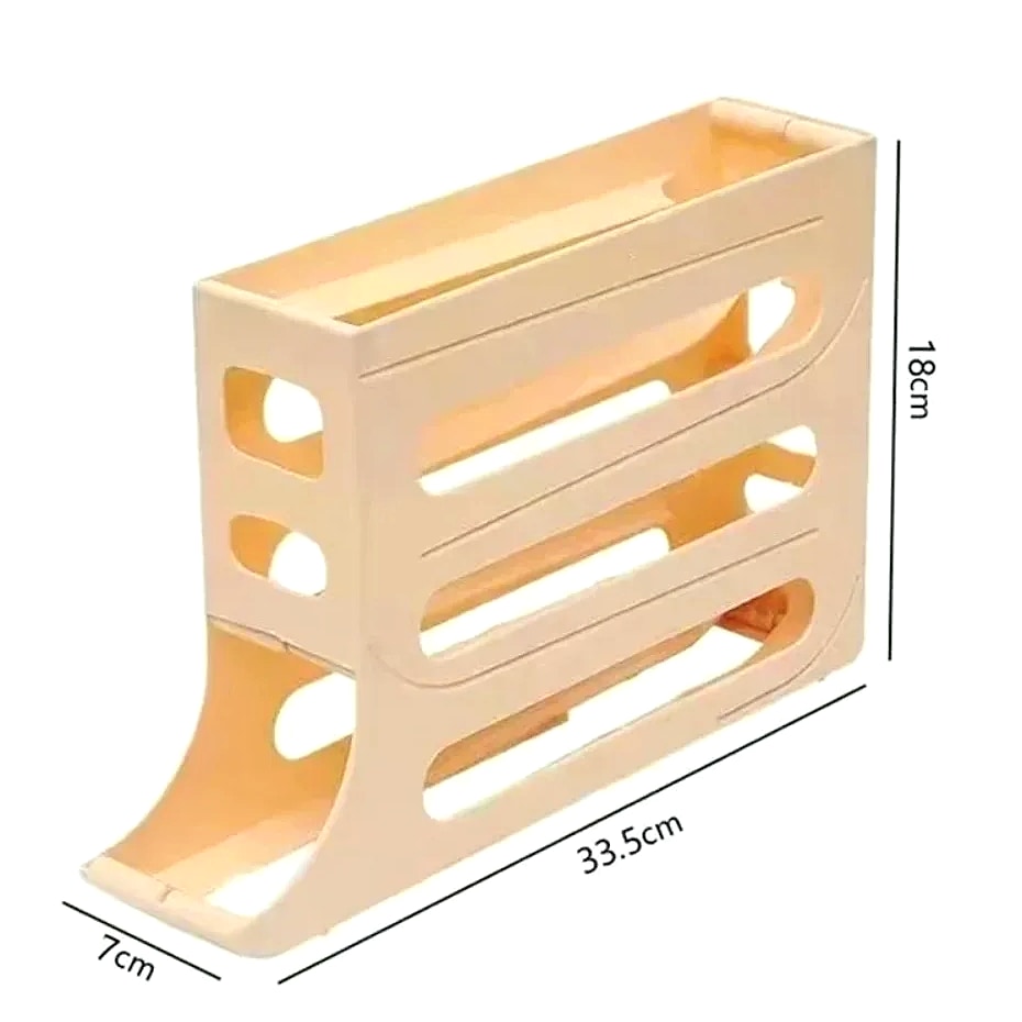 AHTOSKA 4-Layer Automatic Egg Dispenser Fridge Organizer