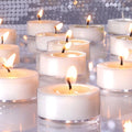 DEVI Soy Tea Lights Candles 50 Pack, Unscented White Tealight - 4 Hours Long Burning