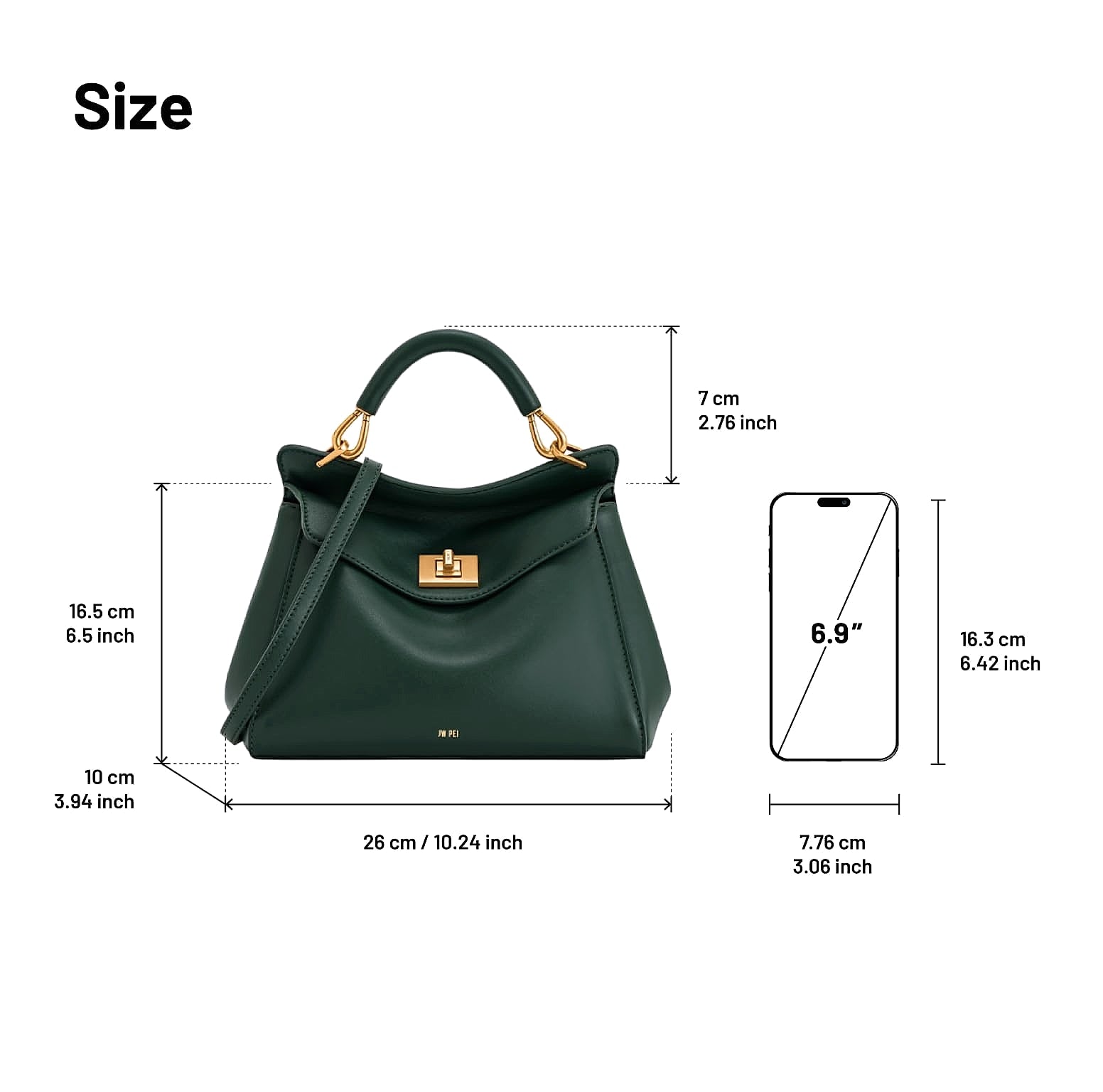 JW PEI Lucia Classic Top Handle Handbag for Women