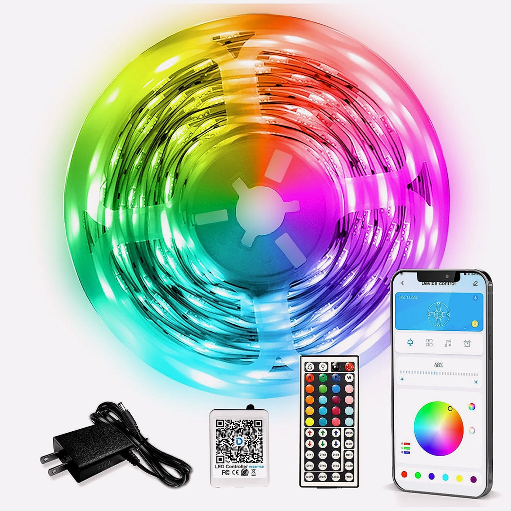 DAYBETTER LED Strip Lights 110ft Smart RGB Music Sync with App Control