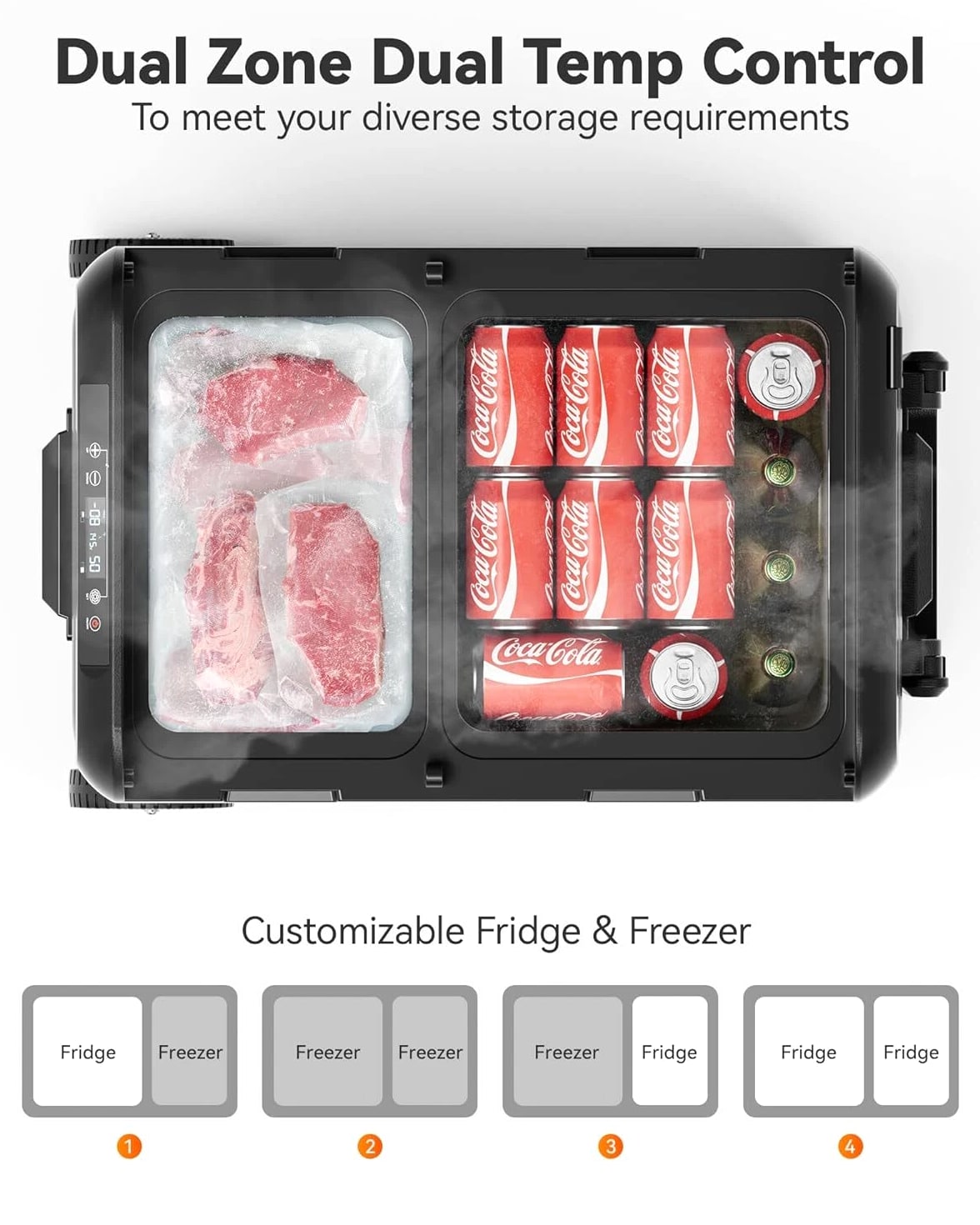 WOLFBOX 39/48/58qt Portable Freezer Fridge Cooler Car Camping Truck Refrigerator