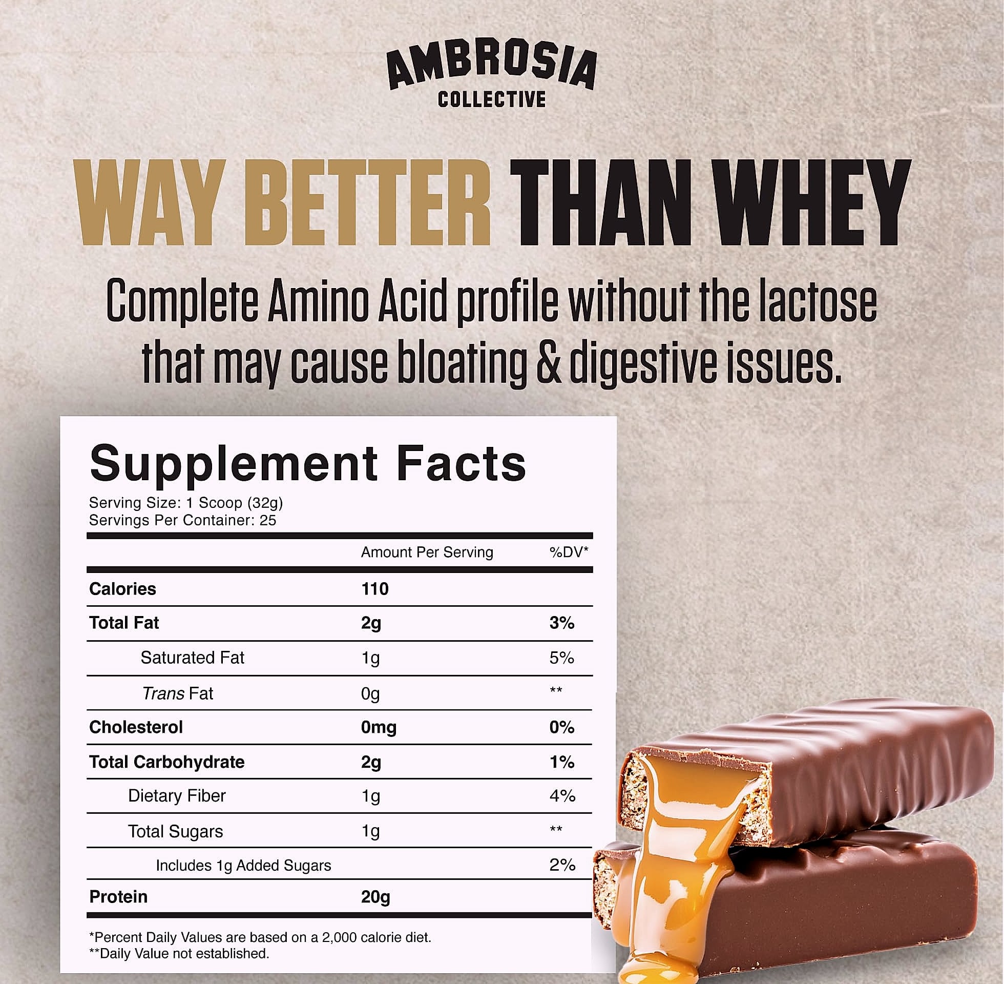 Ambrosia Plant Based Protein Powder 20g Pea Protein