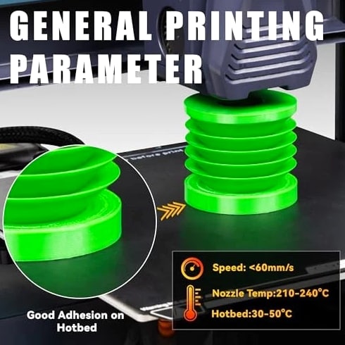 TPU Filament 1.75mm, TPU 95A Flexible 3D Printer Filament Transparent Emerald Green