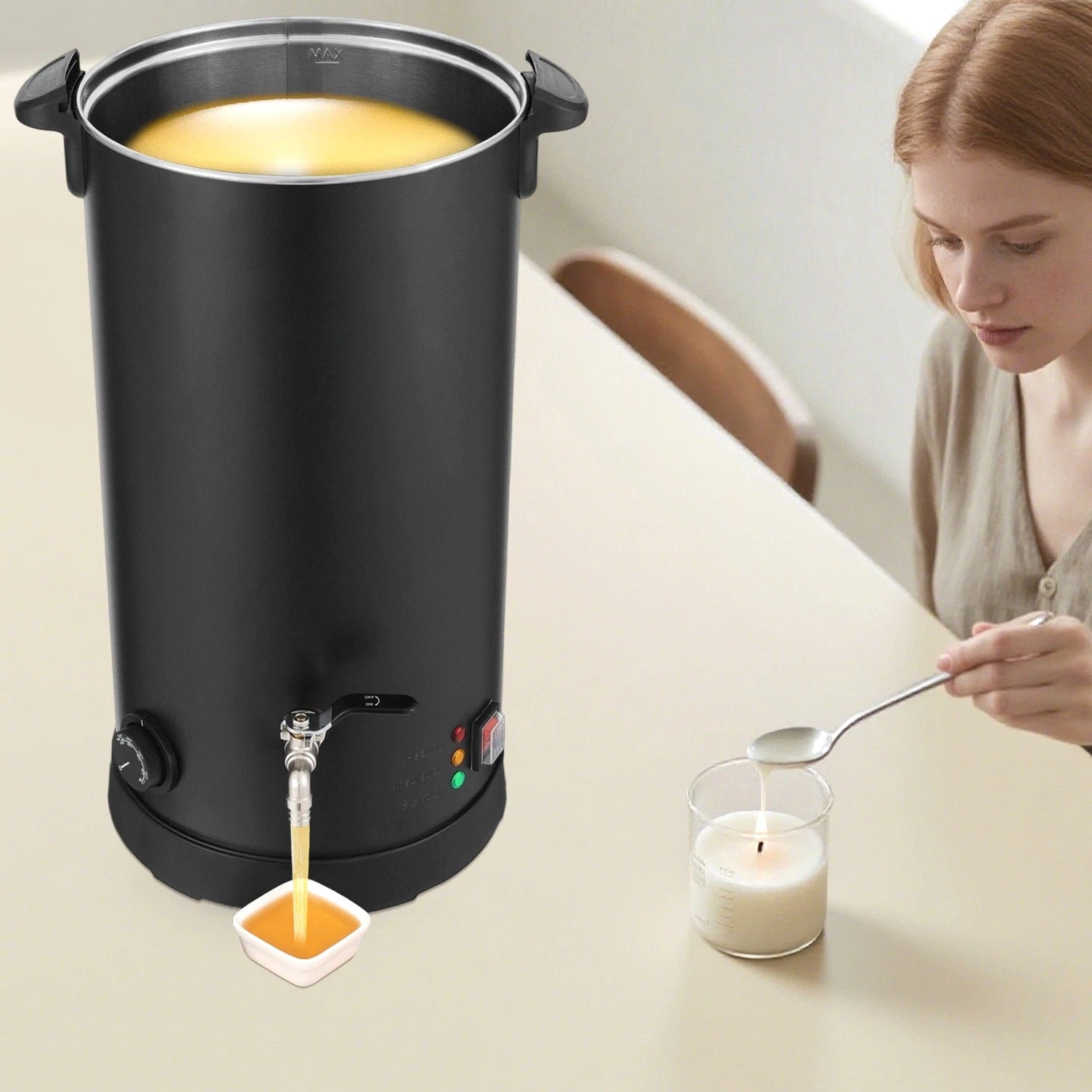 Wax Melter Kits 15L Melting Pot Machine Sets for Candle Making/Home DIY/Beauty