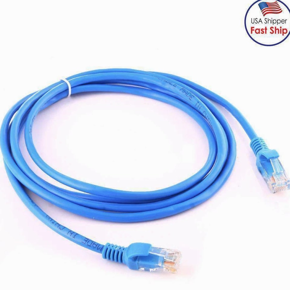 CAT5e Ethernet Cable Lan Computer Network CAT5 RJ45 Internet Blue Patch Cord