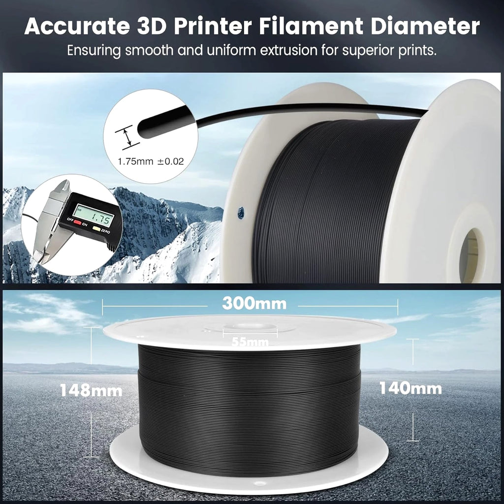 SUNLU 1.75MM 5KG Large Spool PLA+/PLA+ 2.0/PLA/PETG Filament For 3D Printer