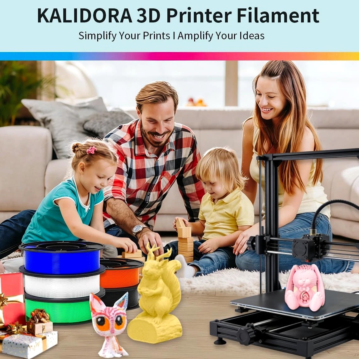 PLA+ 3D Printer Filament 1.75mm Bundle, Individually Vacuum Sealed, Multi-Color