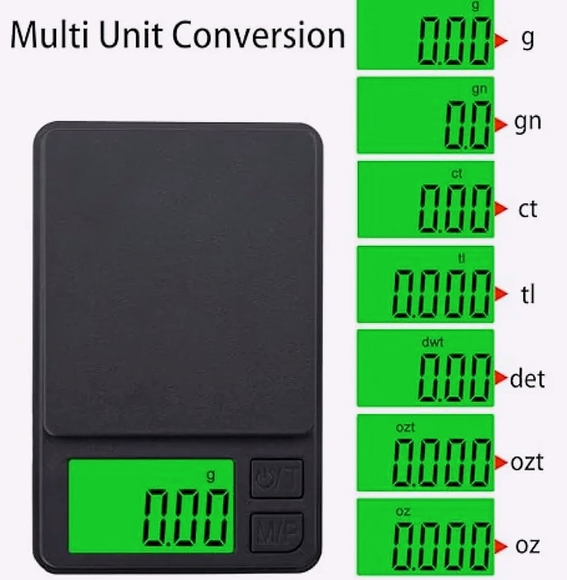 Digital Pocket Scale 1000g x 0.01g with Backlit LCD