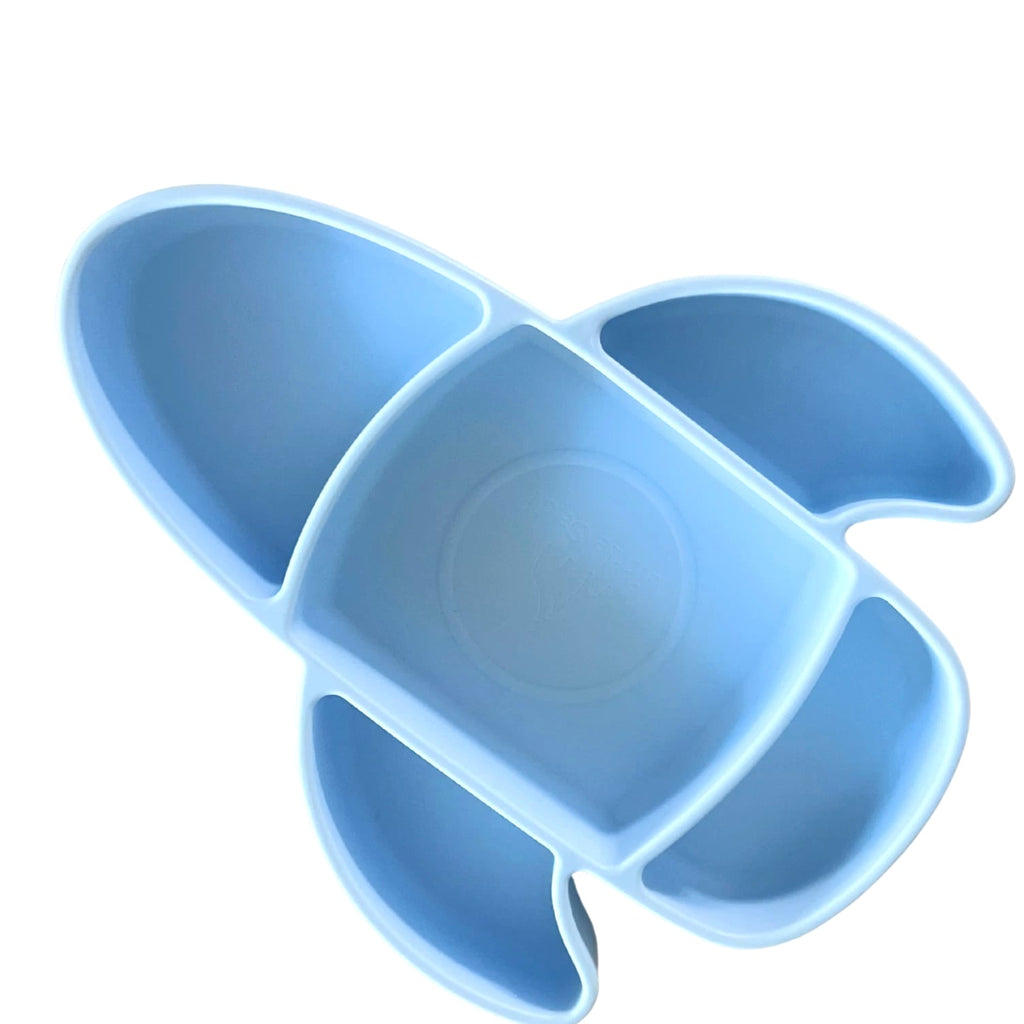 Liitle Sadi Silicone Airplane Toddler Plate, BPA-Free, Baby Plate, Baby Dish.