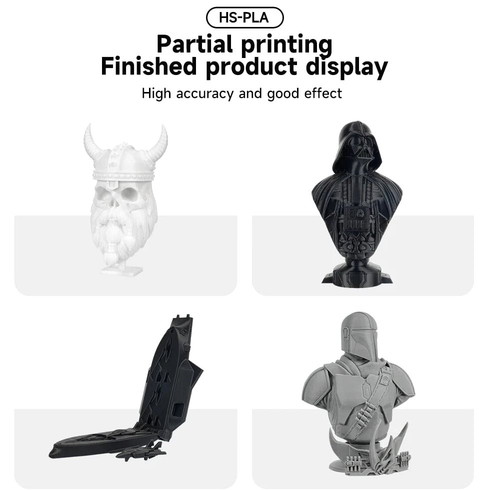 5Roll PLA 3D Printer Filament 1.75mm High Speed Printinng Material for Bambu Lab