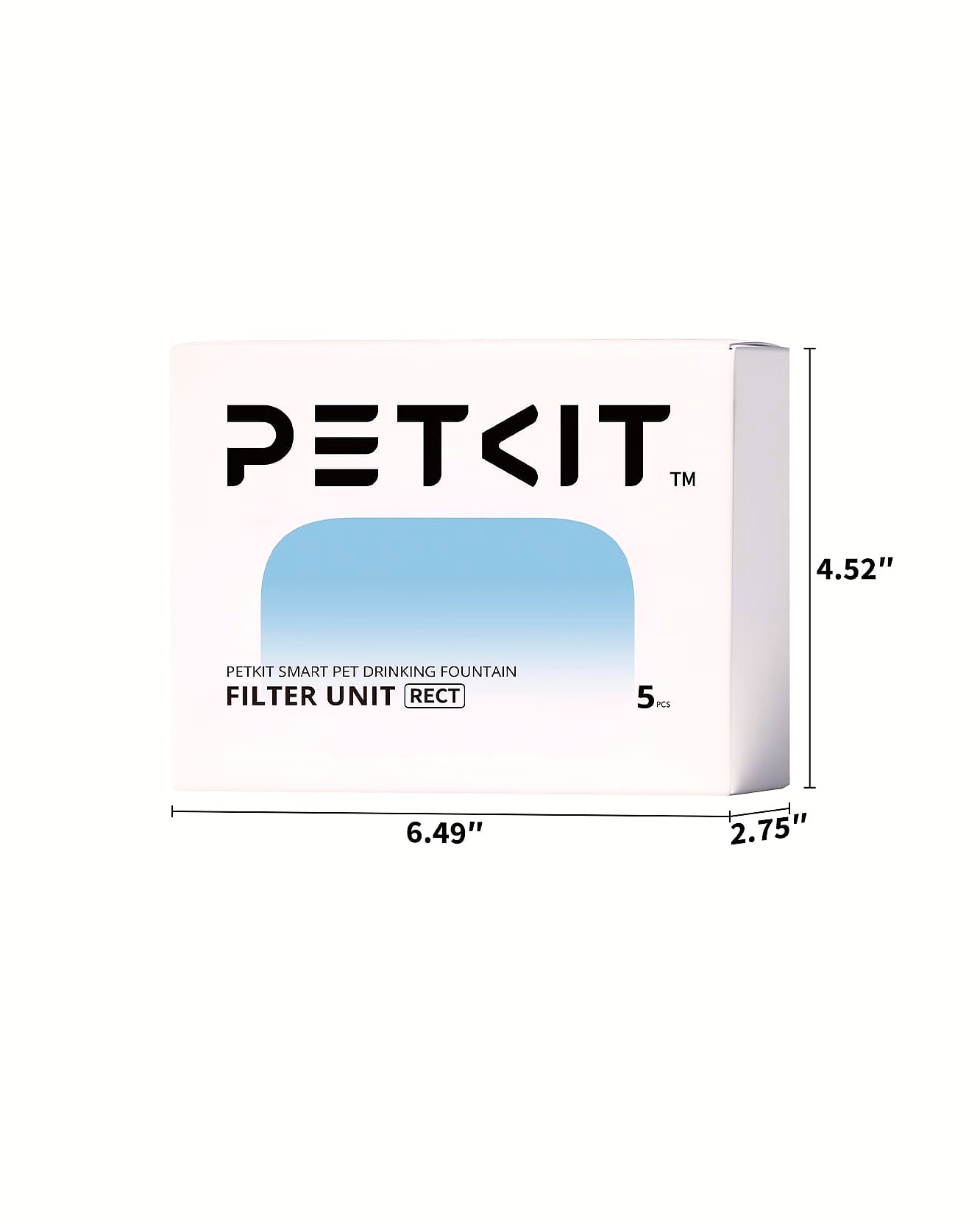 PETKIT Filter Unit Rect for EVERSWEET MAX Cordless Water Fountain 5-Pack