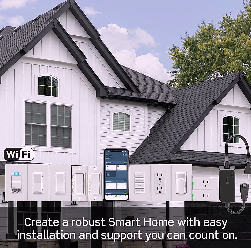 Leviton D215S-1RW Decora Smart Wi-Fi Switch, Matter Compatible