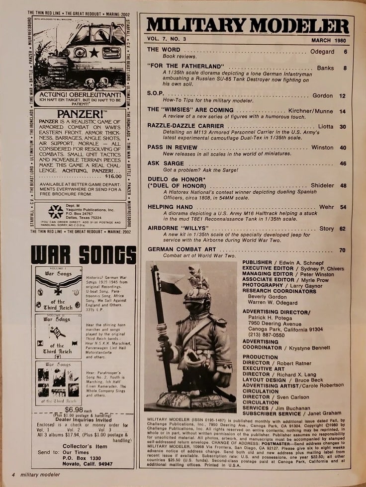 Military Modeler Magazine - 1980 COMPLETE YEAR