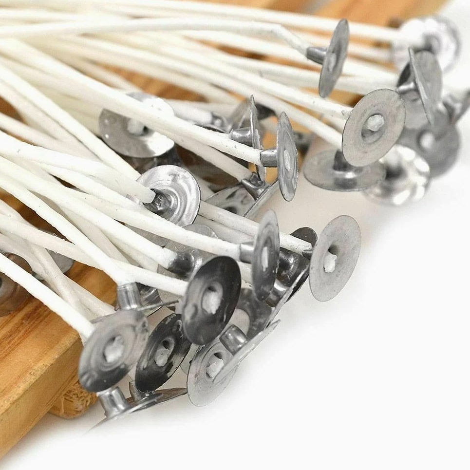 20Pack 20cm/8" Candle Wicks Cotton Core Pre Waxed&Tabbed With Sustainers