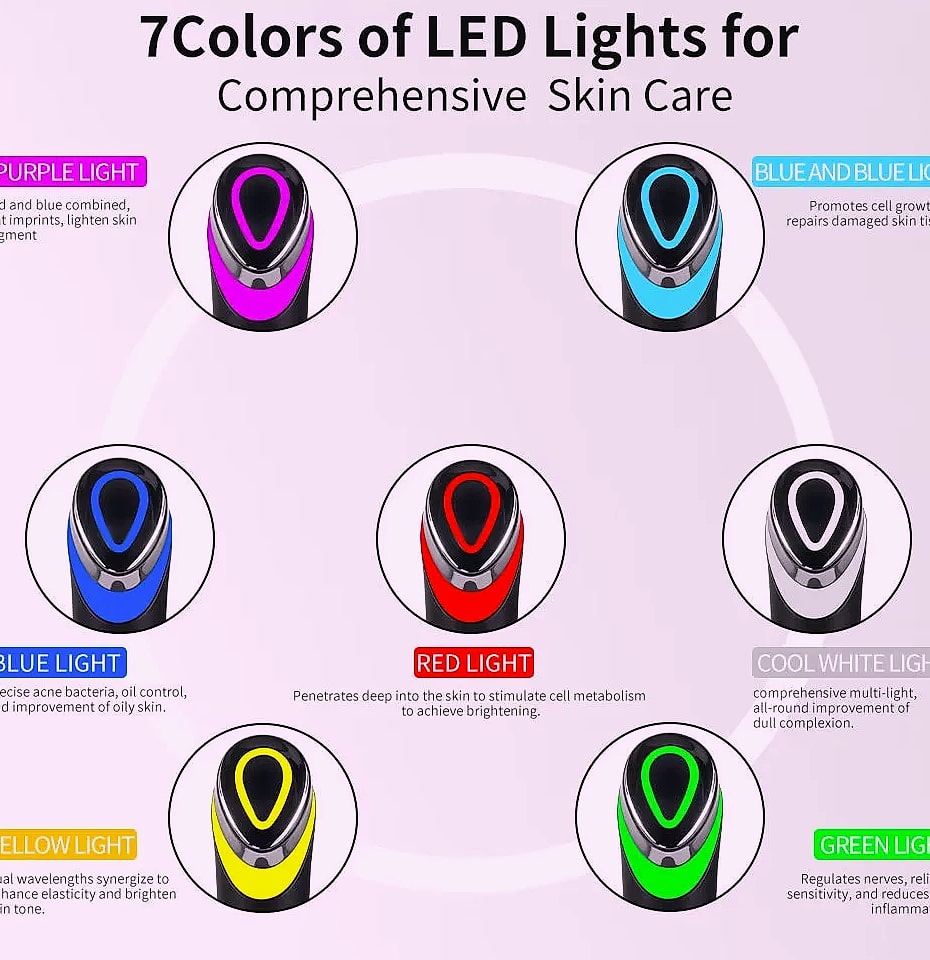 Dr. Realpen Booster Pro LED Eye Beauty Wand with 7 Color Light Therapy