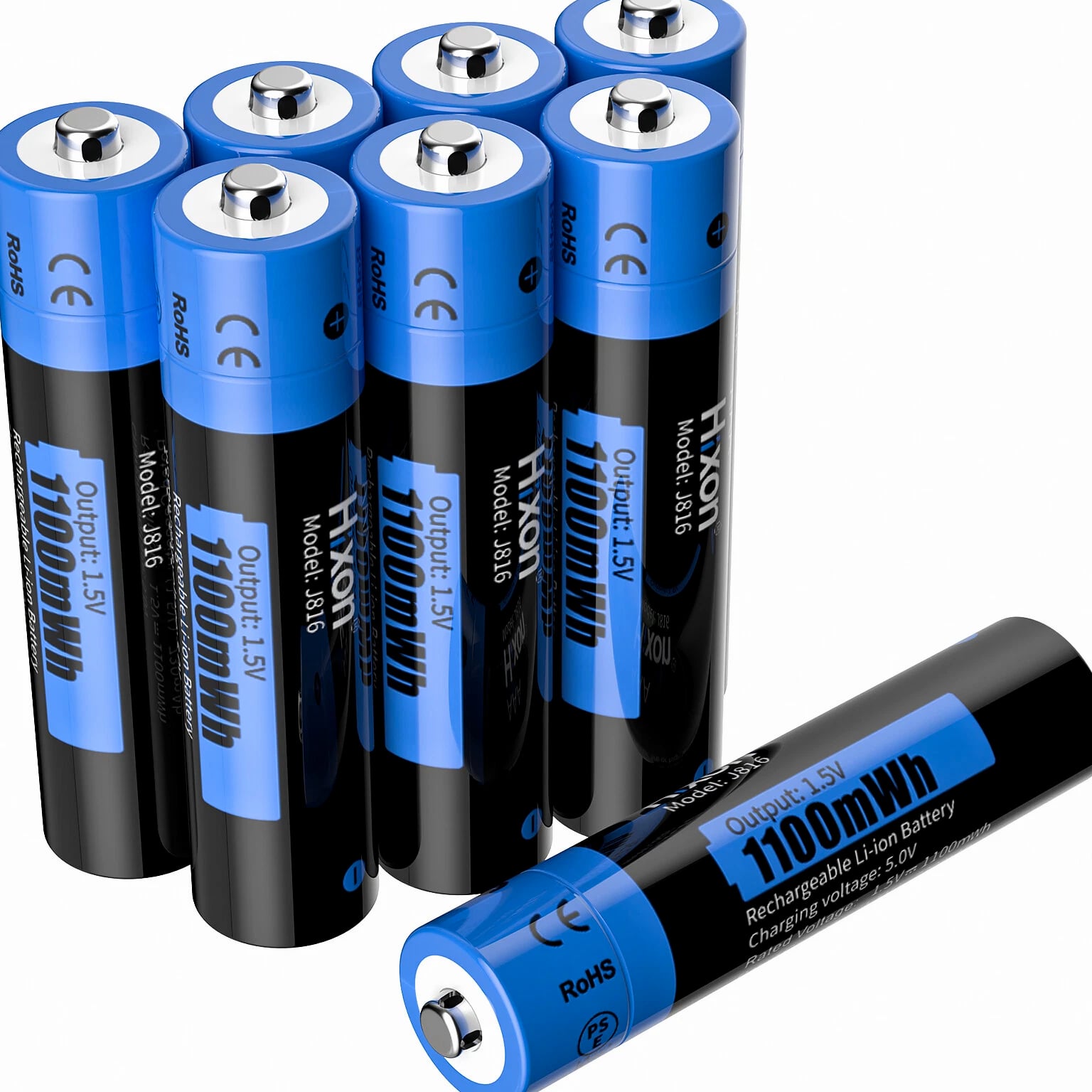 1100mWh Hixon AAA 1.5V Lithium Rechargeable Batteries &Charger High Quality LOT
