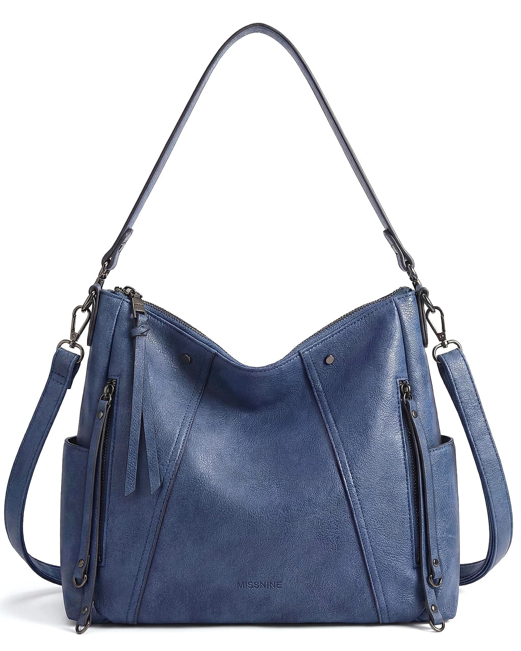 Missnine Hobo Bag Crossbody Purse Vegan Leather Shoulder Tote