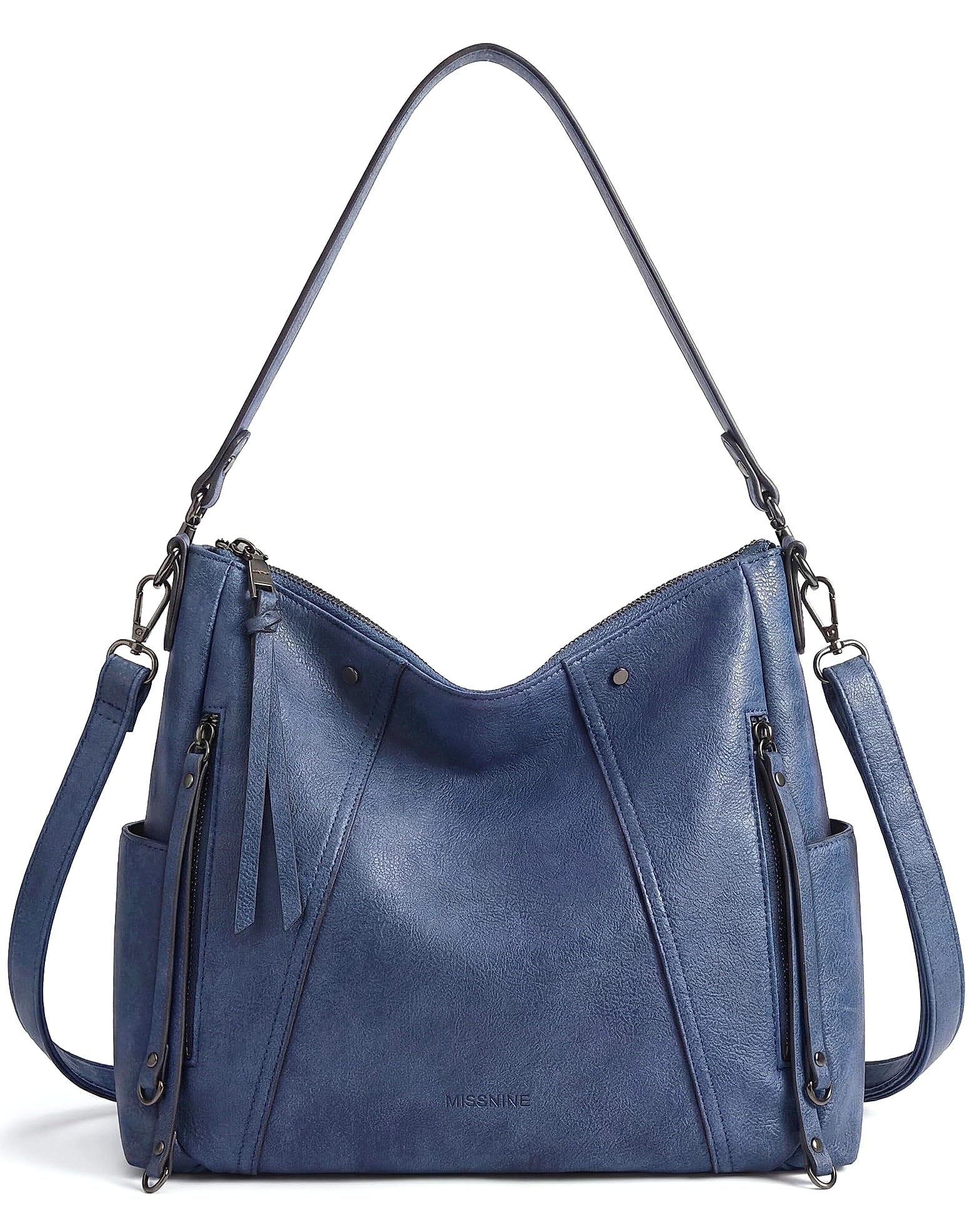 Missnine Hobo Bag Crossbody Purse Vegan Leather Shoulder Tote