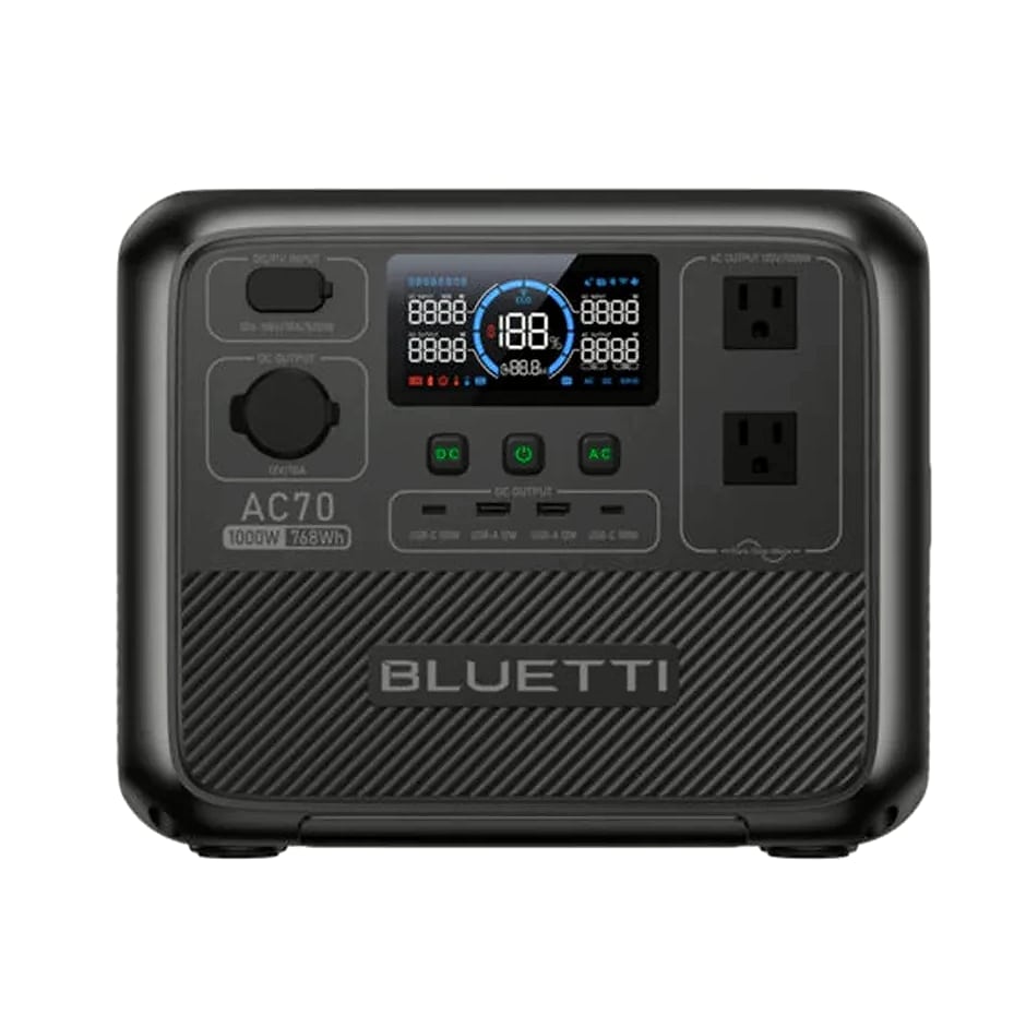 BLUETTI AC70 Portable Power Station 768Wh 1000W