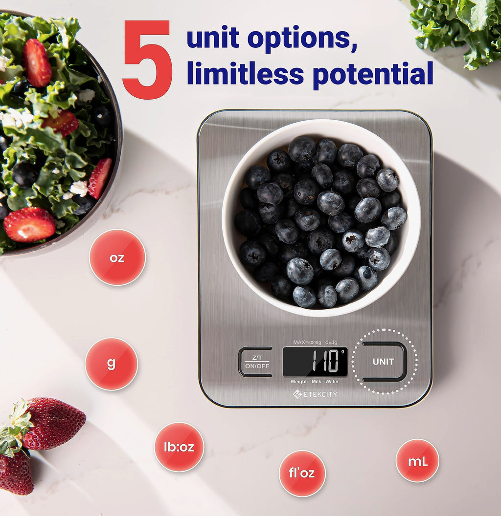 Etekcity Digital Food Scale, 11lb Capacity for Cooking and Baking