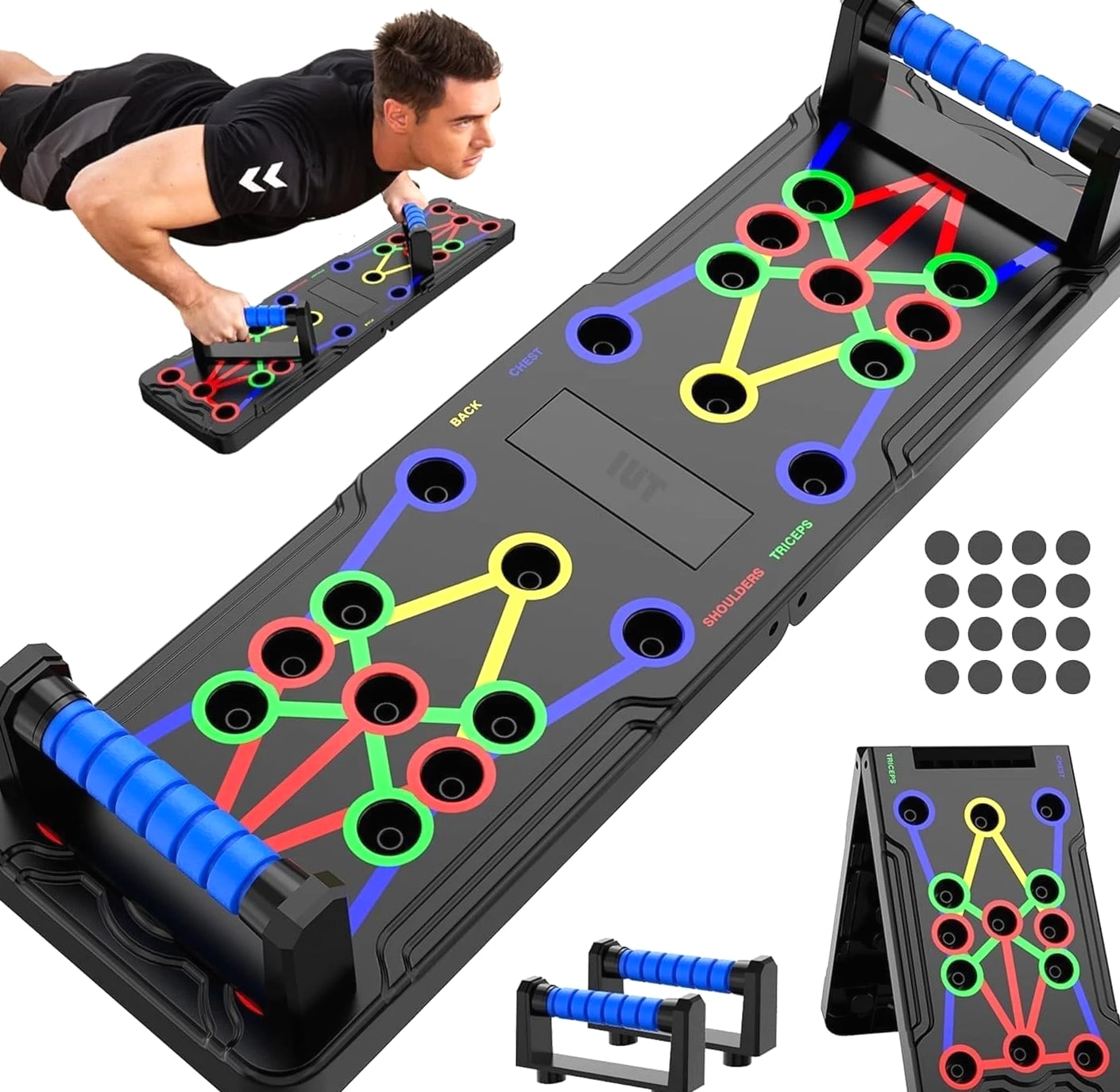 IUT Solid Push Up Board 15 in 1 Home Workout Equipment Multi-Functional Pushup S