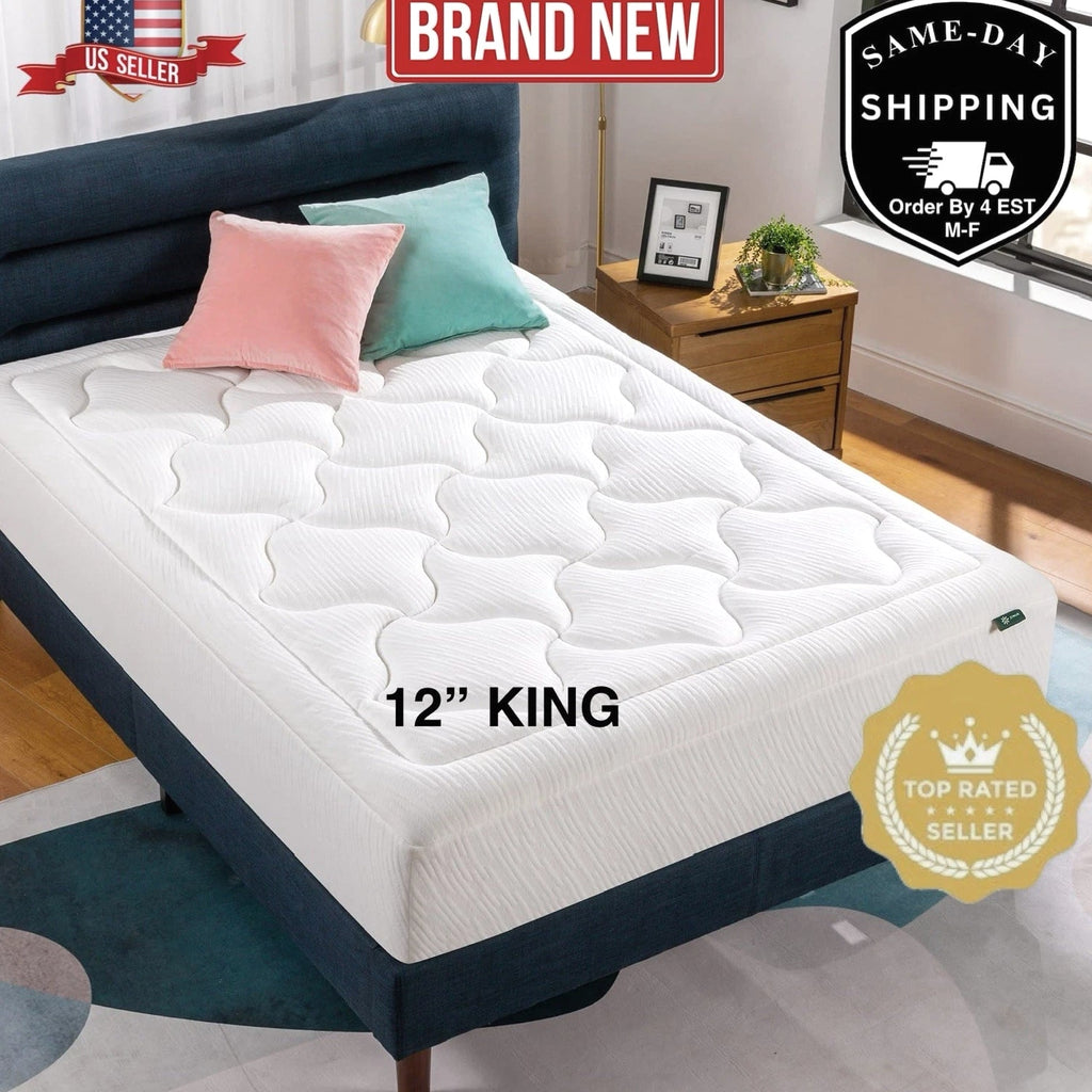 ZINUS 12 INCH CLOUD MEMORY FOAM MATTRESS IN A BOX KING WTC-CMM-1200W