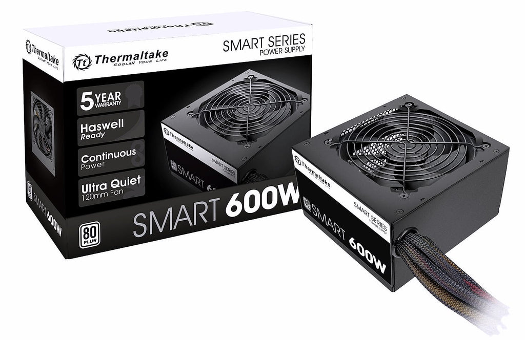 Thermaltake Smart 600W ATX Power Supply 80 Plus Certified