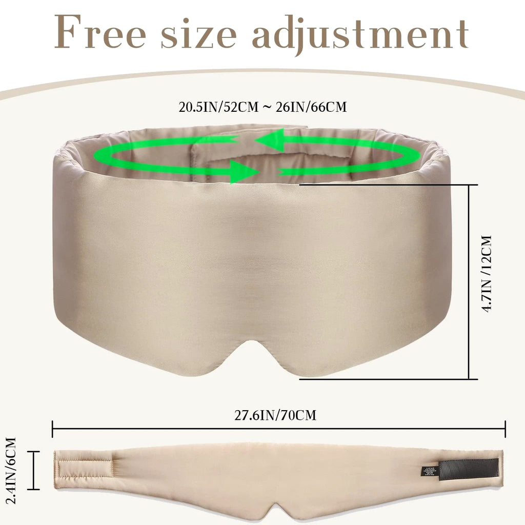 SECZIPE 100% Mulberry Silk Sleep Mask Eye for 1 Count (Pack of 1), Taupe