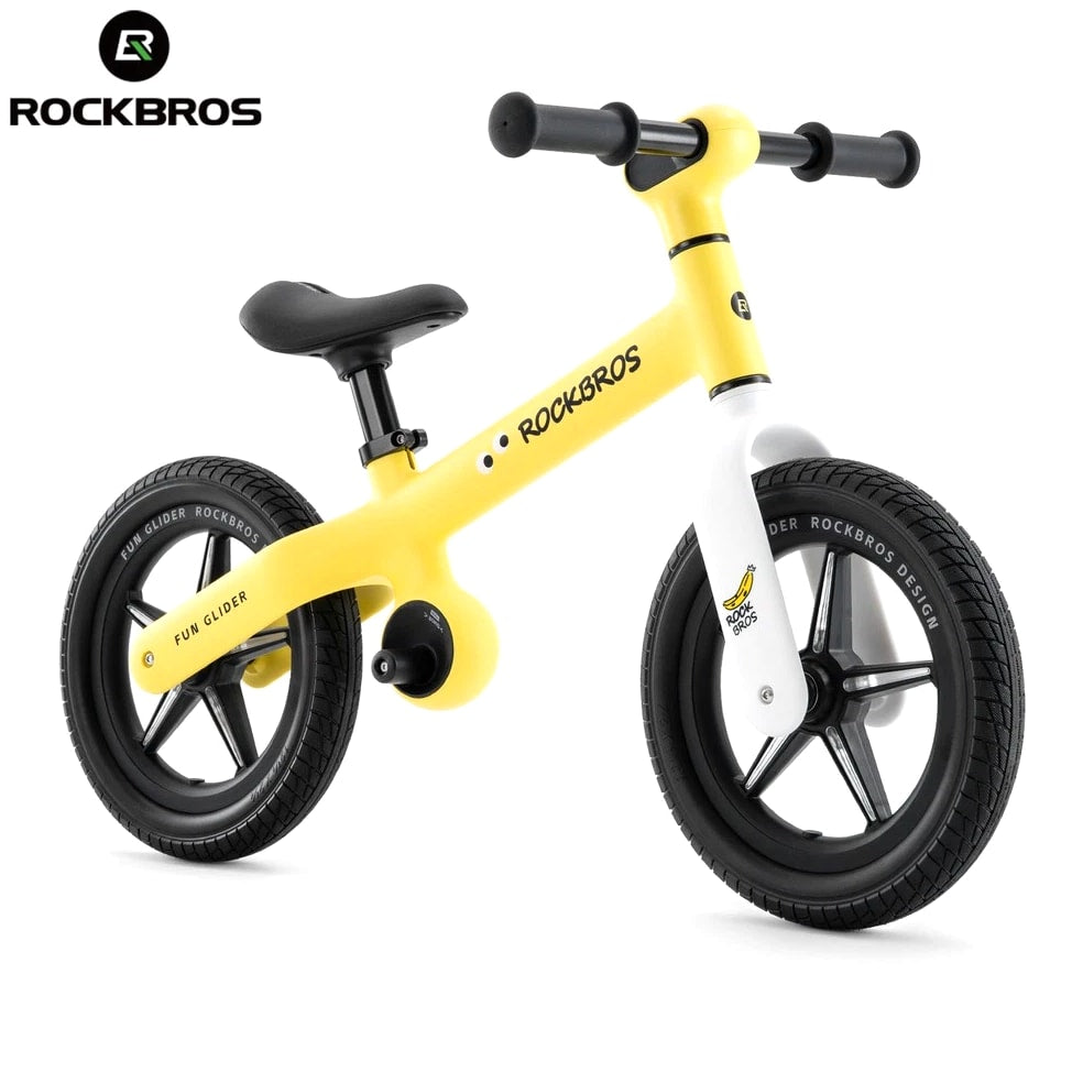 ROCKBROS 12"Kids Balance Bike No Pedal Training Bike Adjustable Handlebar & Seat