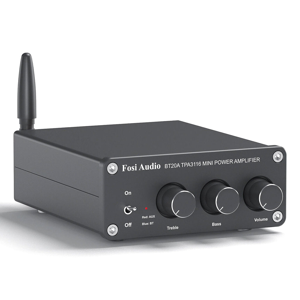 Fosi Audio BT20A Bluetooth 5.0 Stereo Audio 2.0CH Amplifier Receiver Mini Hi-Fi