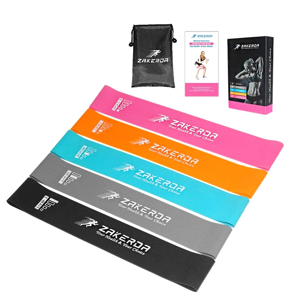 Yoga Resistance Rubber Bands Indoor Outdoor Fitness Equipment 0.35mm-1.1mm Pilat
