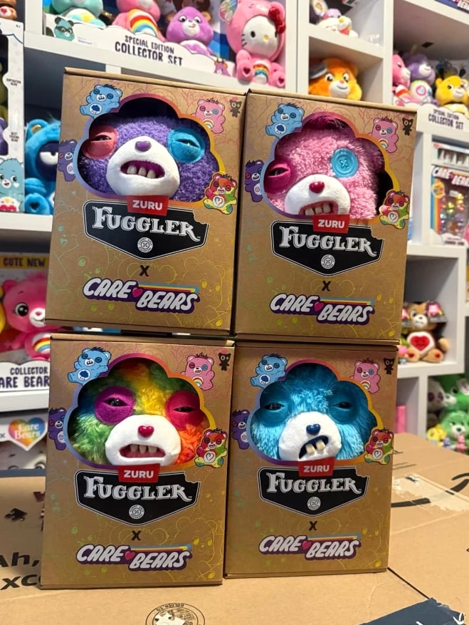 Fuggler × Care Bears ZURU Plush – COMPLETE Set of 4 Care Bears Limited Edition