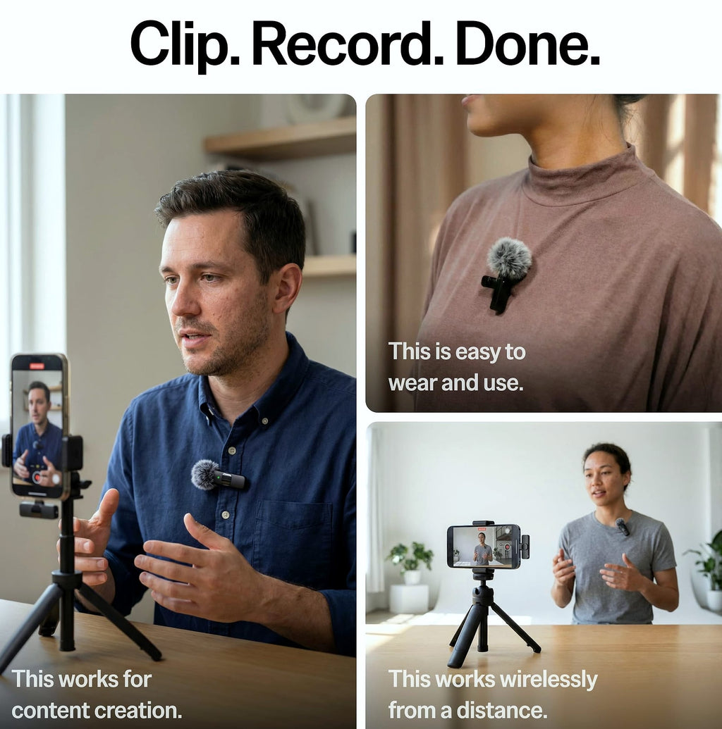 Mini Mic Pro Wireless Lavalier Microphone 2-Pack