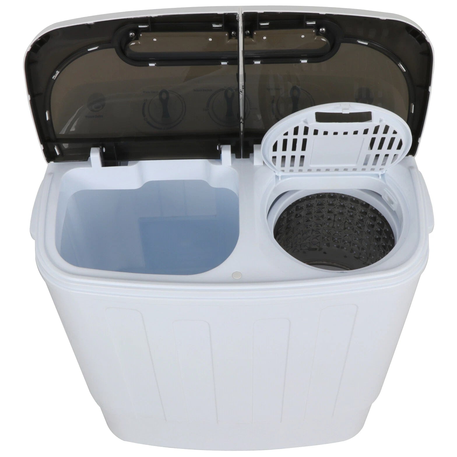 White Compact Portable Washer & Dryer with Mini Washing Machine and Spin Dryer