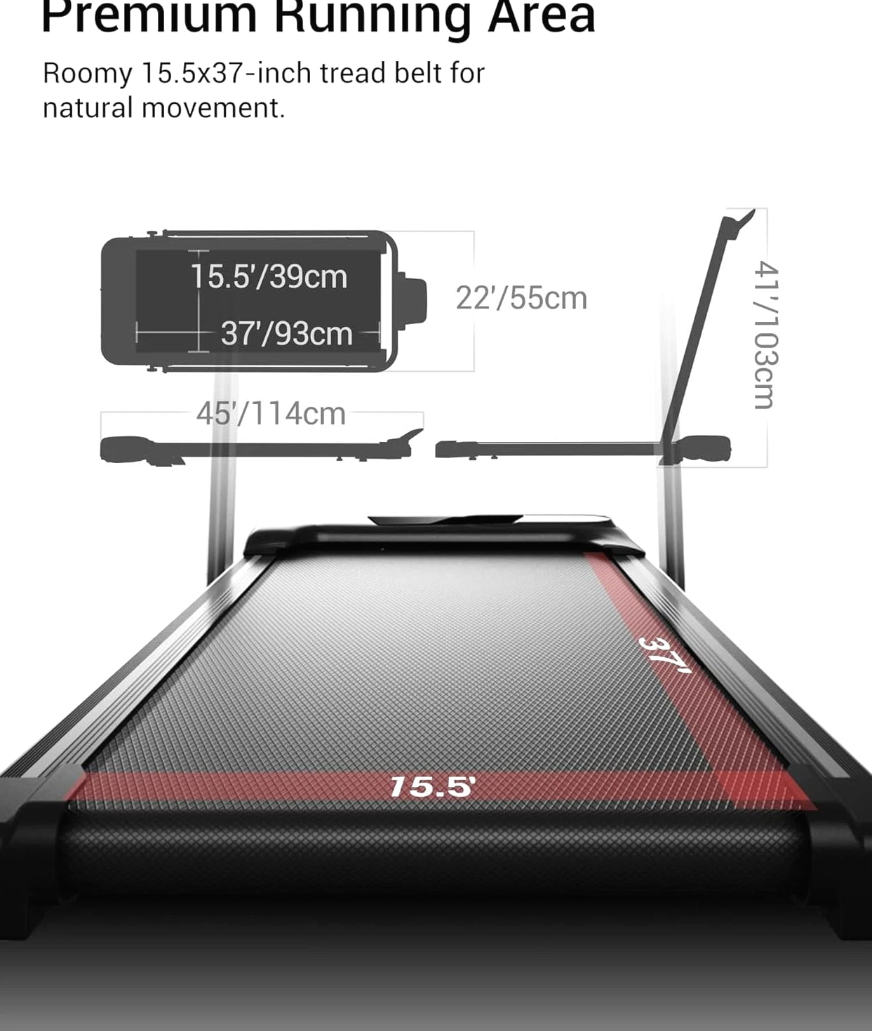 3-in-1 Foldable Treadmill with 300 LBS Capacity, 15% Incline Walking Pad Treadmills for