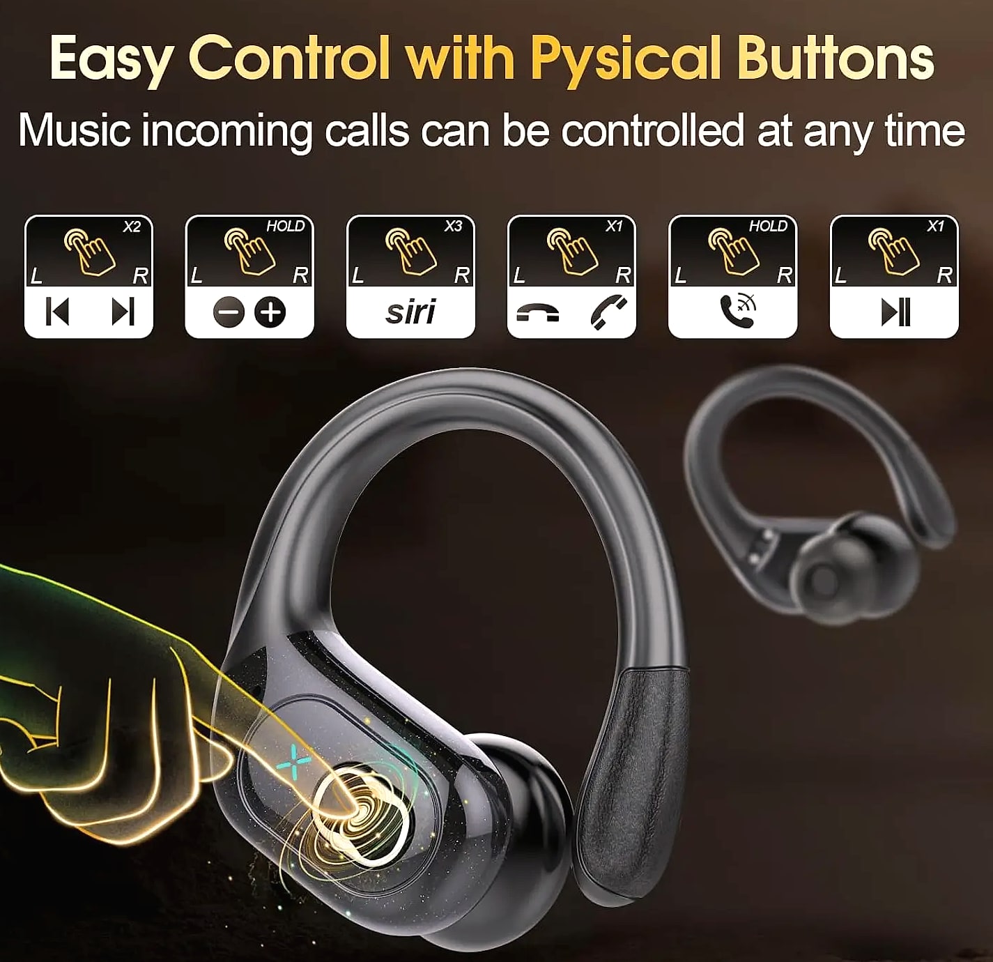 GDLYL HD65 TWS Bluetooth 5.4 wireless earbuds with noise reduction