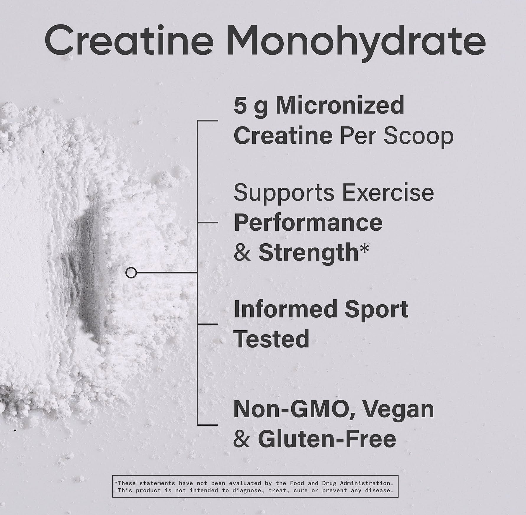 Sports Research Creatine Monohydrate 5g Powder for Strength
