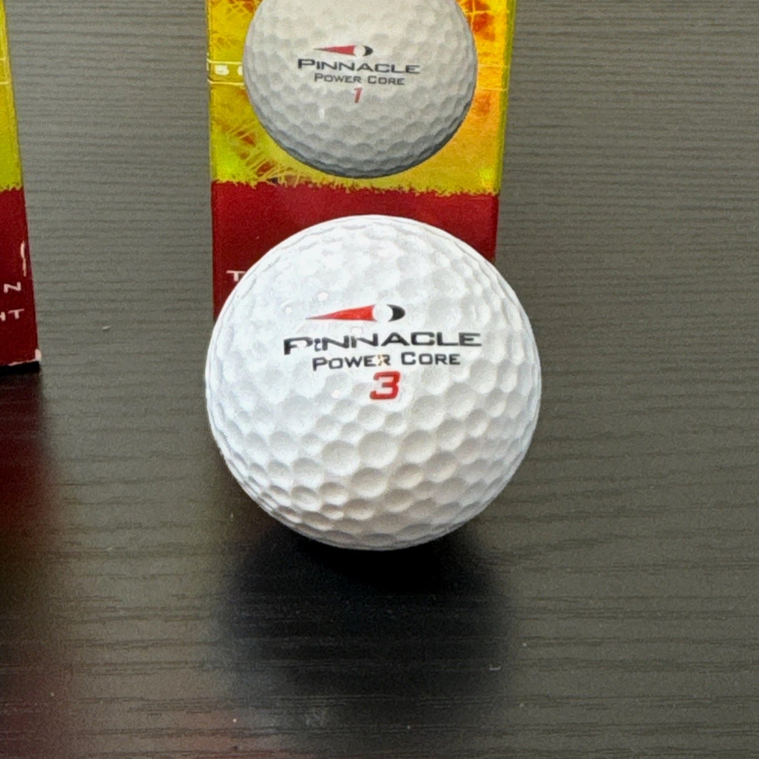 Pinnacle Power Core Distance Golf Balls 6 Total - 3s & 4s (2 Boxes) NOS