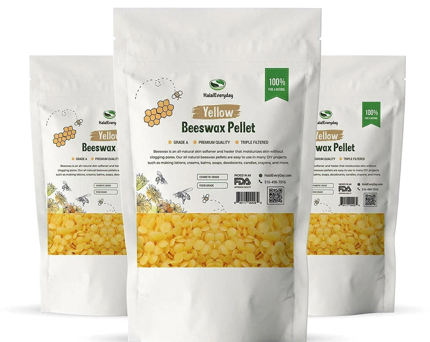 Beeswax Pellets White Yellow 100% Pure Organically Sourced Pastilles Bulk