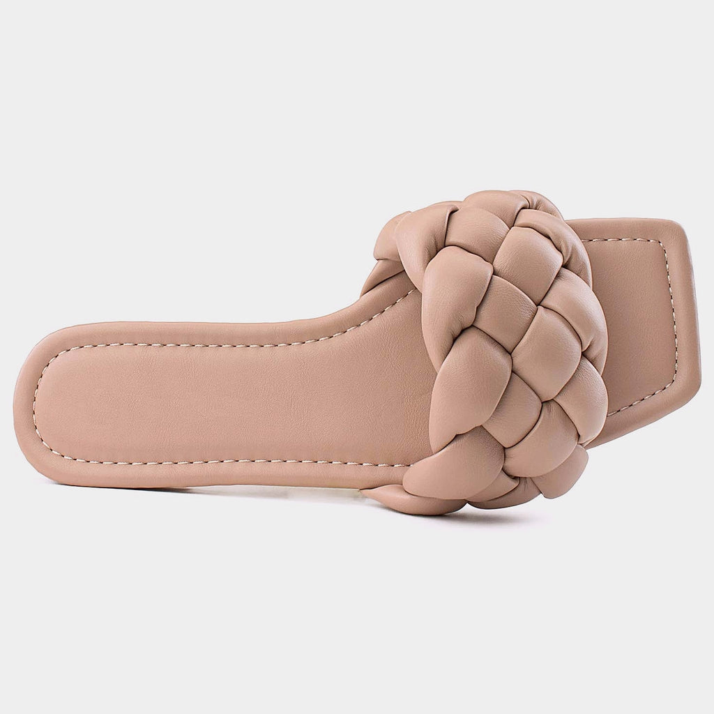 RF Room of Fashion Women's Open Square Toe Slide Sandals