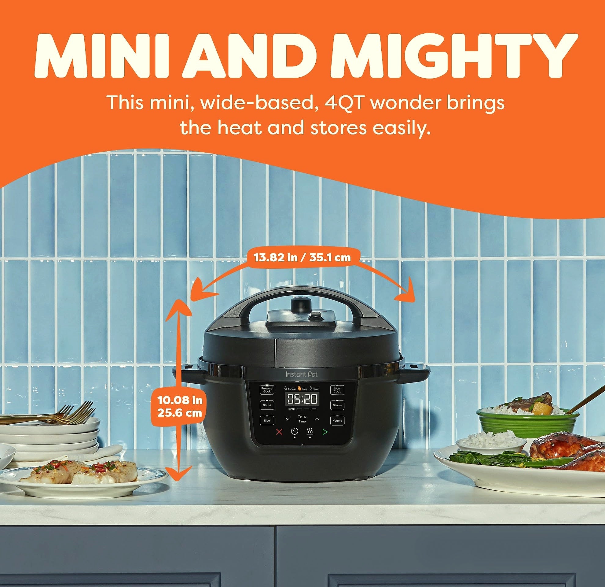 Instant Pot Rio Mini 4QT 7-in-1 Multi-Cooker, Black