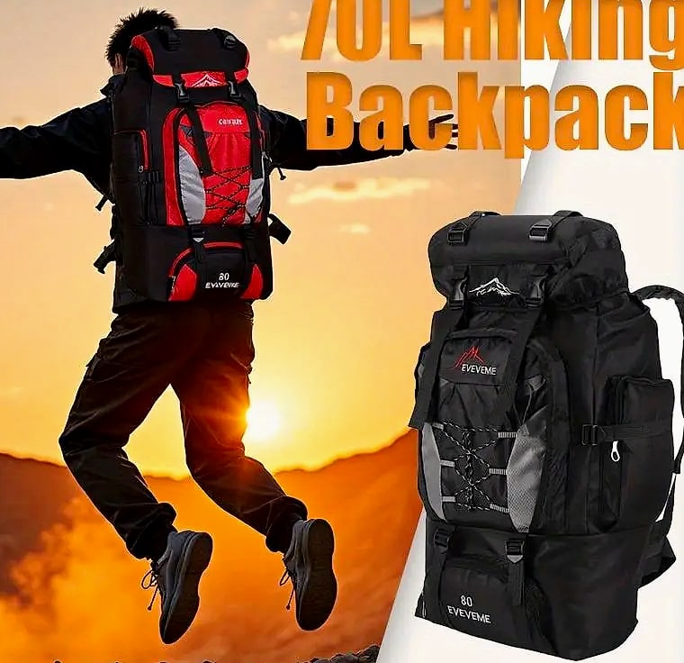 70L Outdoor Sports Backpack for Hiking and Camping