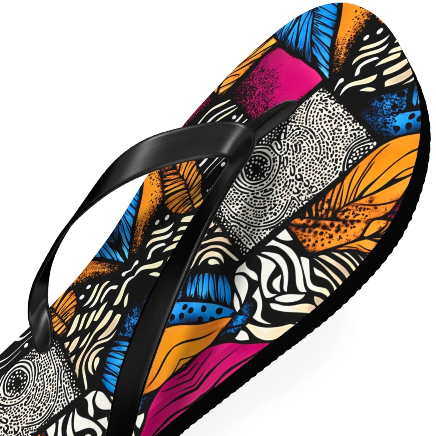Floral and Feather Flip Flops | Summer Footwear Beach Sandals Poolside Comfort