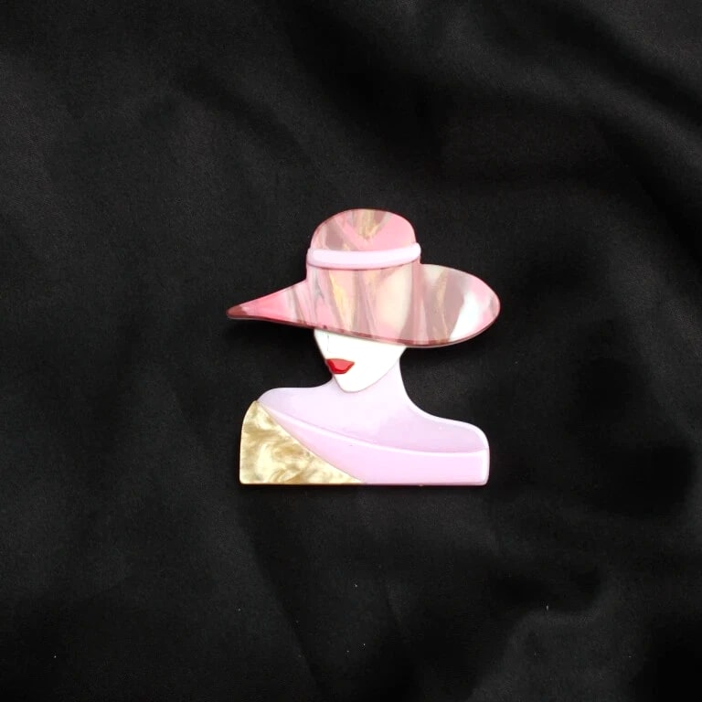 Ladies Wear Hat Acrylic Brooch brooch Women Fashion Clothing Accessories