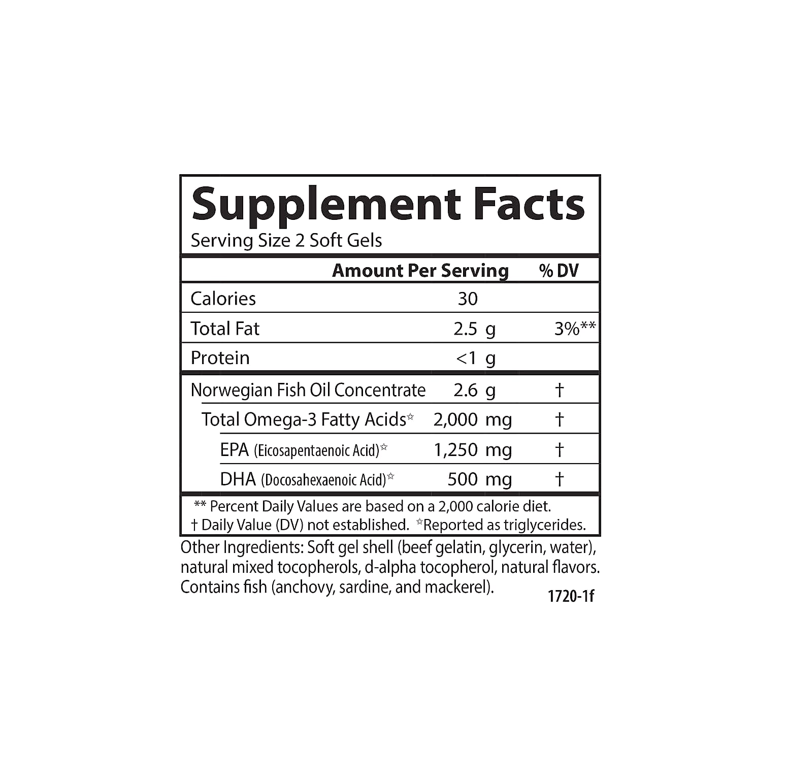 Carlson Maximum Omega 2000 mg Fish Oil Supplement, 60 Softgels