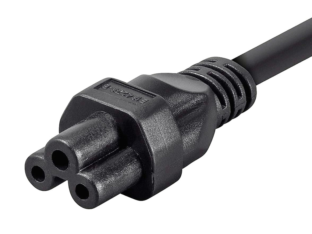 Monoprice Power Cord - NEMA 5-15P to IEC-320-C5, 18AWG, 7A/125V, SVT, 3-Prong, 6ft, Black