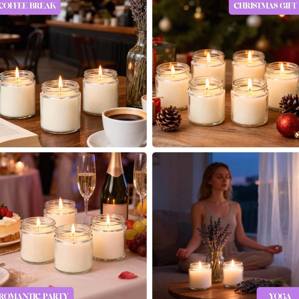 24 PCS 4oz White Soy Wax Candles, Lavender Scented Candle Gift Set, Bulk Party Favors...