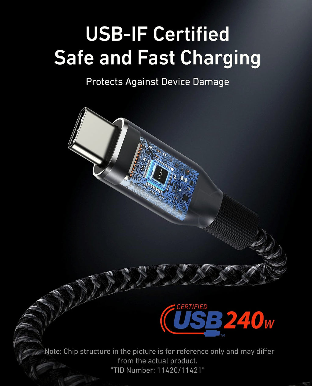 Anker Prime USB C to USB C Cable 240W Fast Charging 6 FT