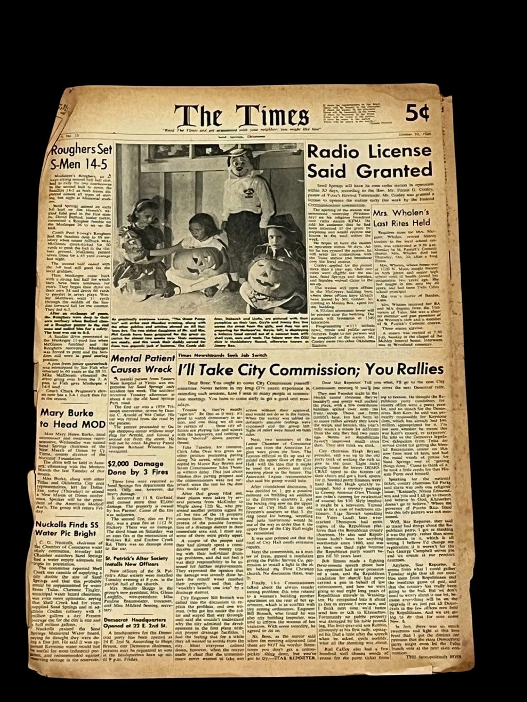 Vintage Newspaper The Times Sand Springs OK Antique Advertisements 1960