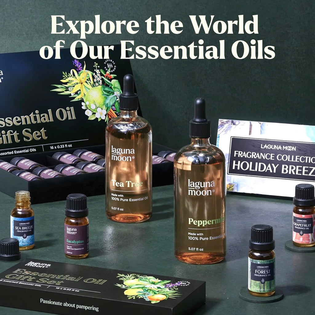Essential Oils Aromatherapy Set - 6 Pure Oils for Diffusers, Home Care, Candles